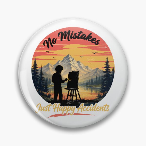 Item preview, Bob Ross "No Mistakes Just Happy Accidents" Vintage Sunset designed and sold by Karamram Studio.