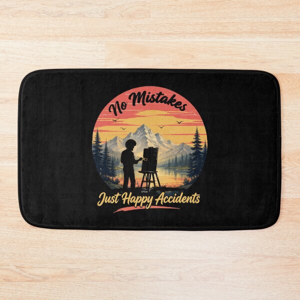 Item preview, Bob Ross "No Mistakes Just Happy Accidents" Vintage Sunset designed and sold by Karamram Studio.