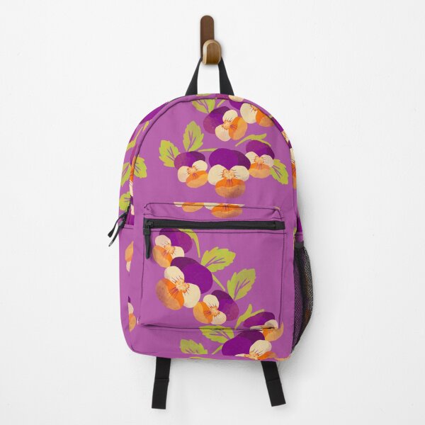 Item preview, Tufted Pansy Decor Violet and Orange designed and sold by FandomizedRose.