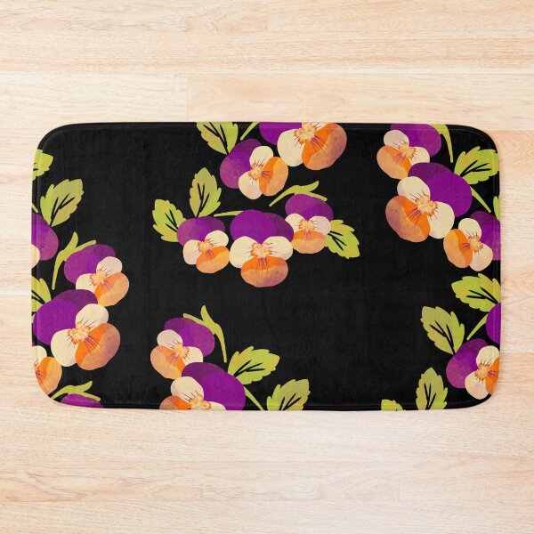 Item preview, Tufted Pansy Decor Violet and Orange designed and sold by FandomizedRose.