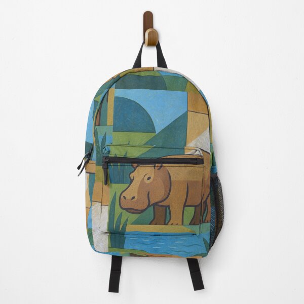 Item preview, Hippo, an artistic cubist illustration. designed and sold by GalleryKauffeld.