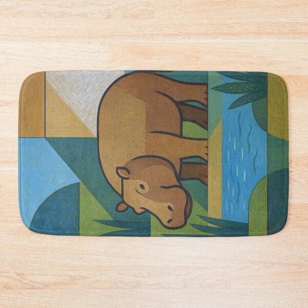 Item preview, Hippo, an artistic cubist illustration. designed and sold by GalleryKauffeld.