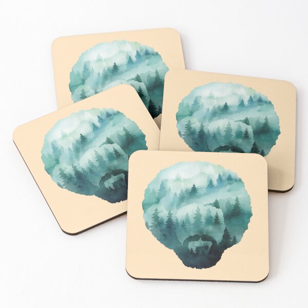 Artikelvorschau, Bob Ross Waldsilhouette entworfen und verkauft von Karamram Studio.