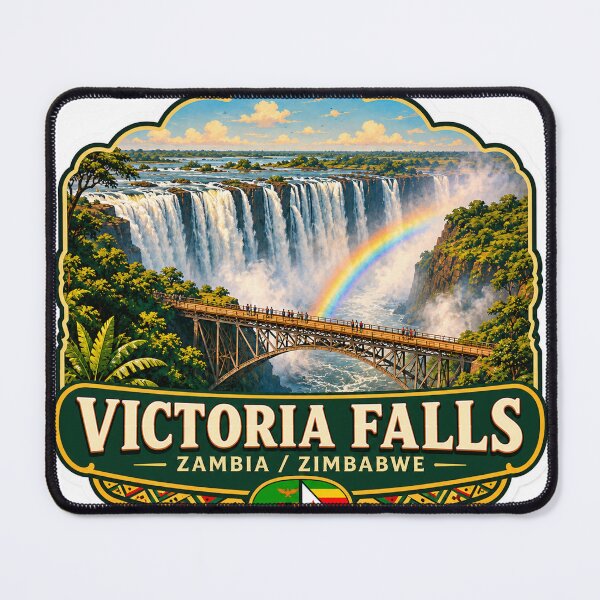 Item preview, Victoria Falls – Zambia & Zimbabwe Waterfall Travel Art designed and sold by ChicClicker.