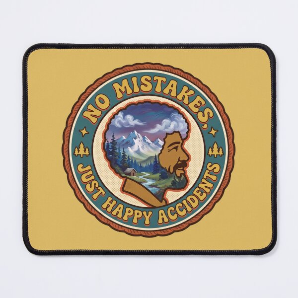 Item preview, Bob Ross Nature Badge designed and sold by Karamram Studio.
