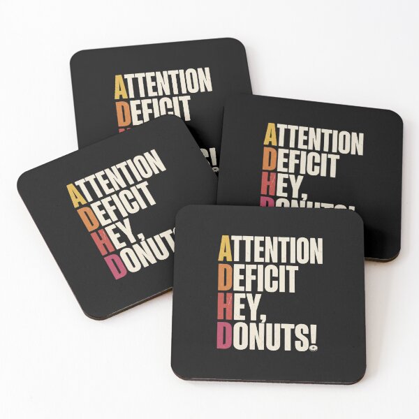 Item preview, ADHD Attention Deficit Hey Donuts - Funny Acronym Humor designed and sold by dudelinart.