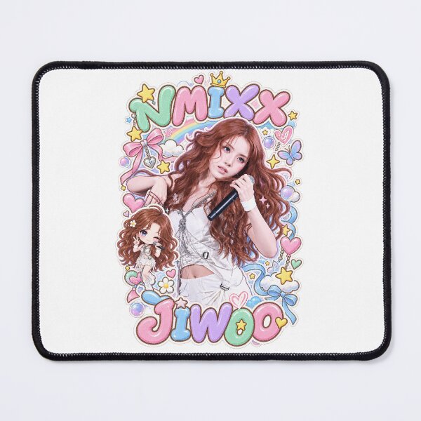 Item preview, JIWOO NMIXX Heavy Serenade Fanart – Cute Pastel Kpop Design designed and sold by Valereekmerch.