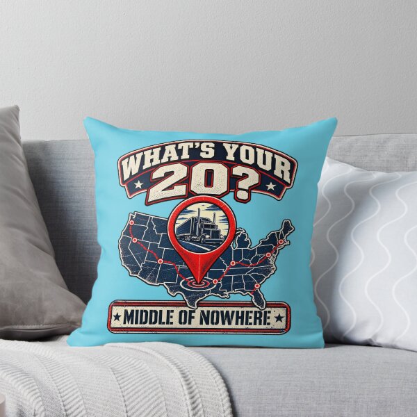 Item preview, What's Your 20? Middle of Nowhere - Trucker GPS Map Art designed and sold by NomadForge.