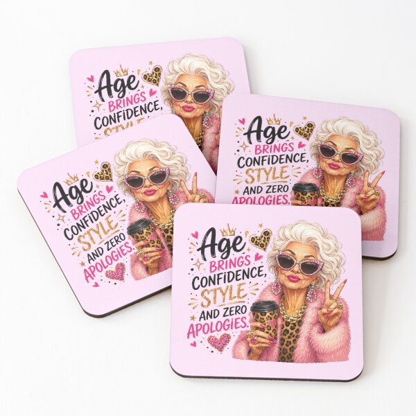 Item preview, Age Brings Confidence Style And Zero Apologies - Fabulous Senior Lady Art designed and sold by FrescoDesign.