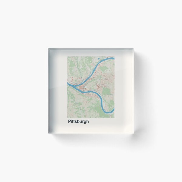 Item preview, Pittsburgh Minimalistic Map Art designed and sold by MapsNerd.