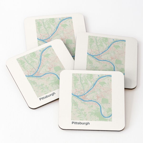 Item preview, Pittsburgh Minimalistic Map Art designed and sold by MapsNerd.