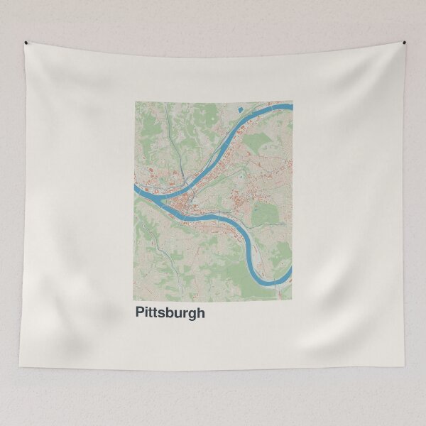 Item preview, Pittsburgh Minimalistic Map Art designed and sold by MapsNerd.
