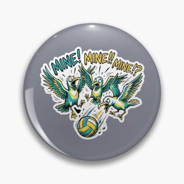 Item preview, Mine! Mine!! Mine!? Funny Seagull Volleyball Player Sports designed and sold by SofiBlair.