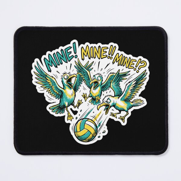 Item preview, Mine! Mine!! Mine!? Funny Seagull Volleyball Player Sports designed and sold by SofiBlair.