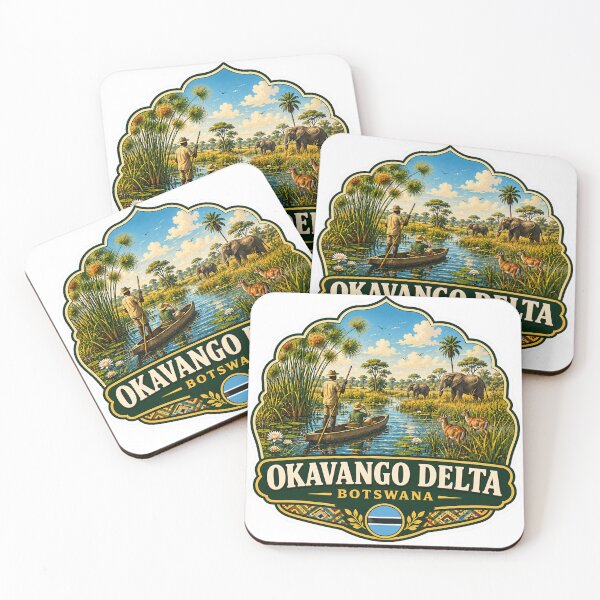 Item preview, Okavango Delta Botswana – Elephants, Mokoro & African Wildlife Travel Art designed and sold by ChicClicker.