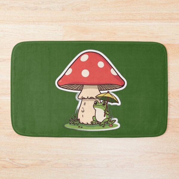 Item preview, Cute Frog Under a Red Mushroom Umbrella designed and sold by NovaPrintLab92.
