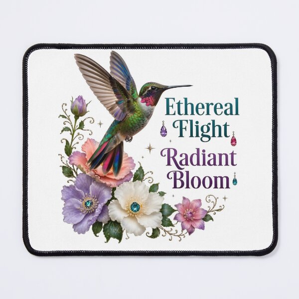 Item preview, Ethereal Flight Radiant Bloom Hummingbird designed and sold by Sovereign Supply Co..