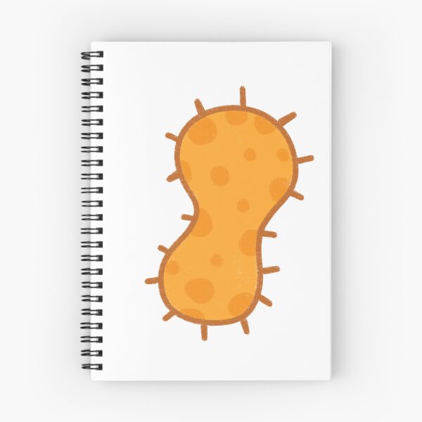 Item preview, Cute Orange Bacteria Cell Illustration - Hand Drawn Germ Art designed and sold by SomiMotion.