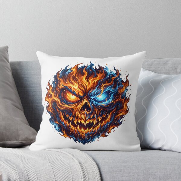 Item preview, Halloween face with flames designed and sold by Marcu Ioachim.