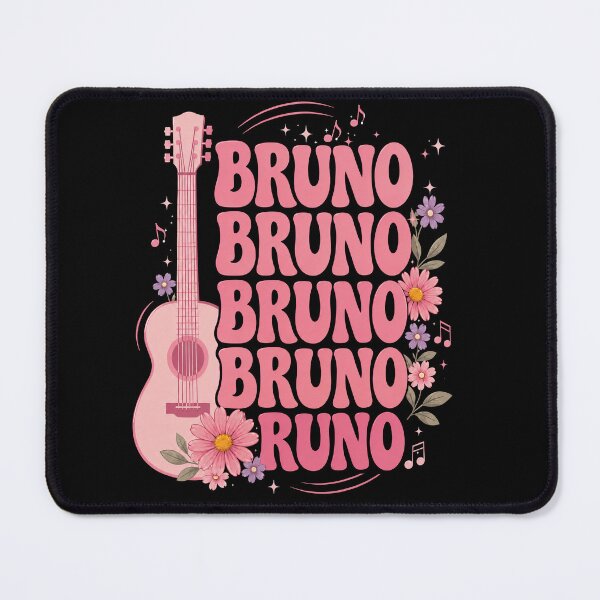 Item preview, Bruno Music Lover Pink Guitar Floral Retro Design designed and sold by Abigaildixon92.