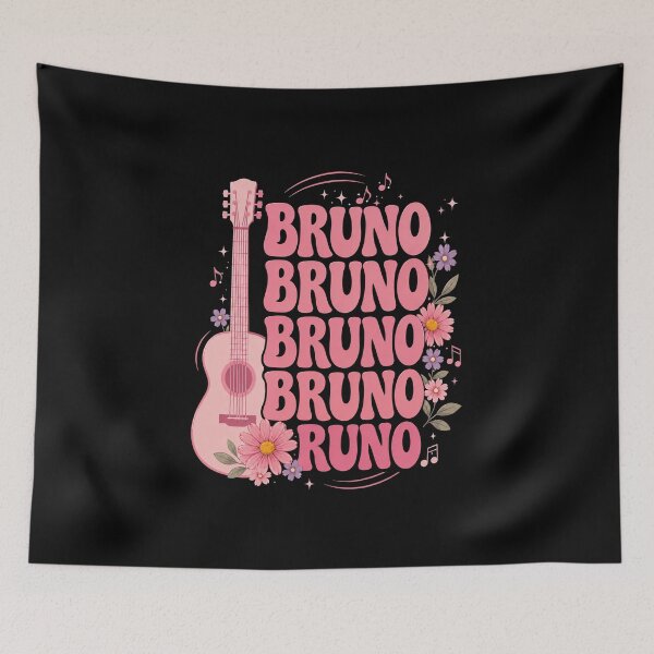 Item preview, Bruno Music Lover Pink Guitar Floral Retro Design designed and sold by Abigaildixon92.
