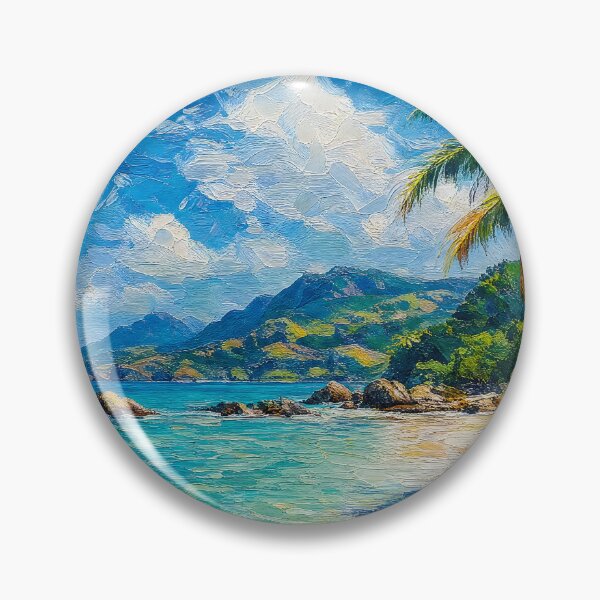 Item preview, Vibrant Tropical Beach Turquoise Water Painting designed and sold by ArtAmbience.