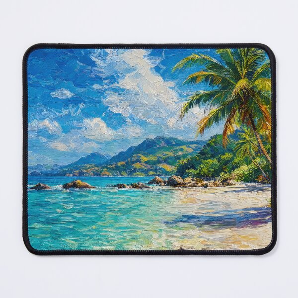 Item preview, Vibrant Tropical Beach Turquoise Water Painting designed and sold by ArtAmbience.