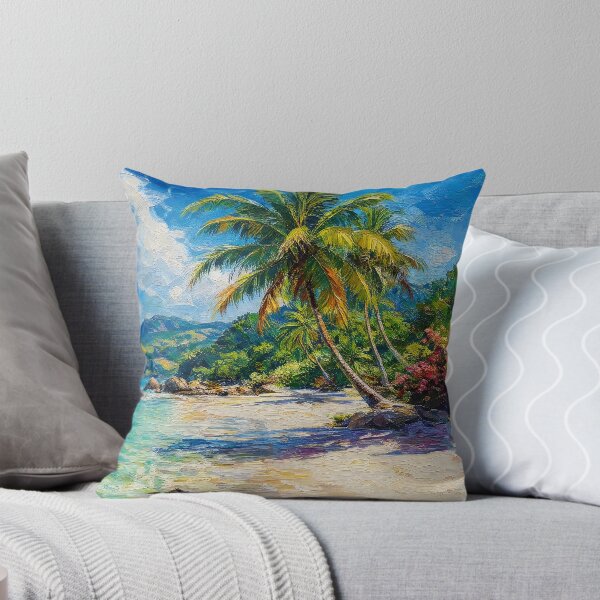 Item preview, Vibrant Tropical Beach Turquoise Water Painting designed and sold by ArtAmbience.