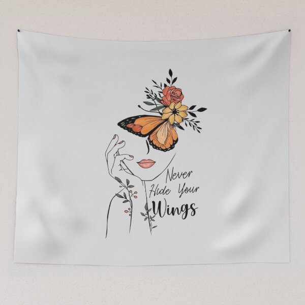 Item preview, Never Hide Your Wings – Butterfly Girl Feminine Empowerment Design designed and sold by RajDeals.