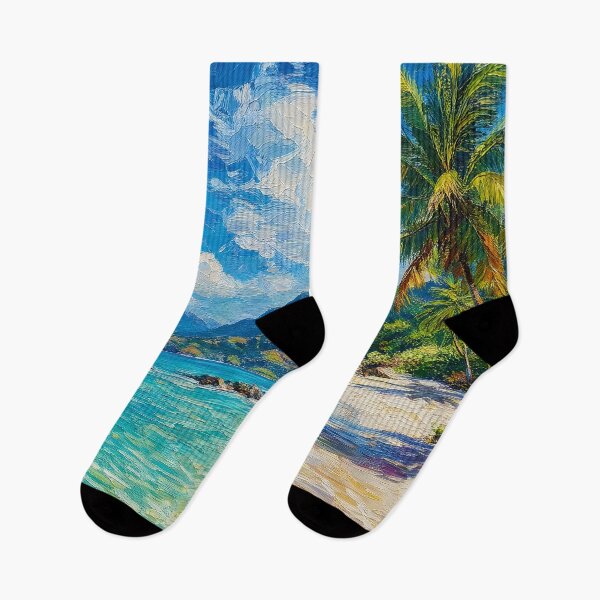 Item preview, Vibrant Tropical Beach Turquoise Water Painting designed and sold by ArtAmbience.