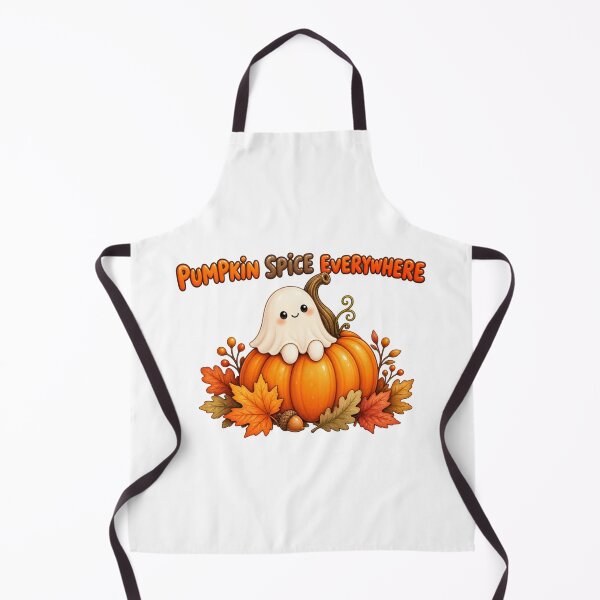 Item preview, PUMPKIN SPICE EVERYWHERE WITH CUTE GHOST SITTING ON PUMPKIN ART FOR FALL SEASON. designed and sold by ZANU creativity.