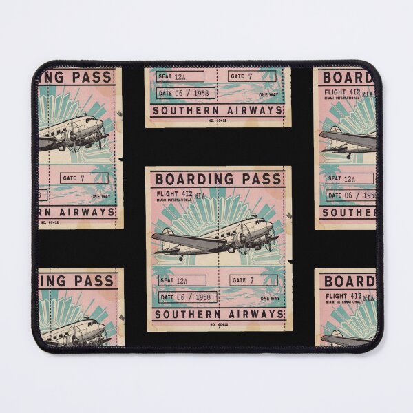 Item preview, Miami Vintage DC‑3 Mid‑Century Travel Stamp designed and sold by stickercuffs.