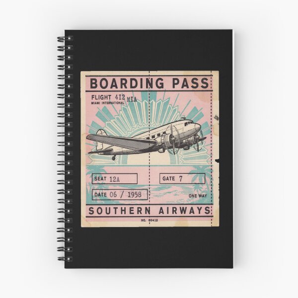 Item preview, Miami Vintage DC‑3 Mid‑Century Travel Stamp designed and sold by stickercuffs.