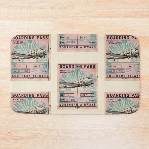 Item preview, Miami Vintage DC‑3 Mid‑Century Travel Stamp designed and sold by stickercuffs.