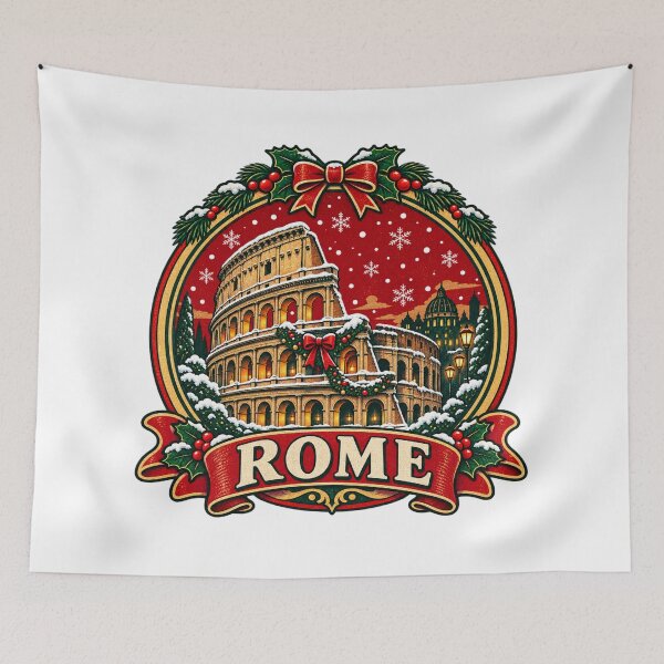 Item preview, Rome Christmas Shirt – Vintage Colosseum Winter Retro Travel Design designed and sold by Globalcitytees.