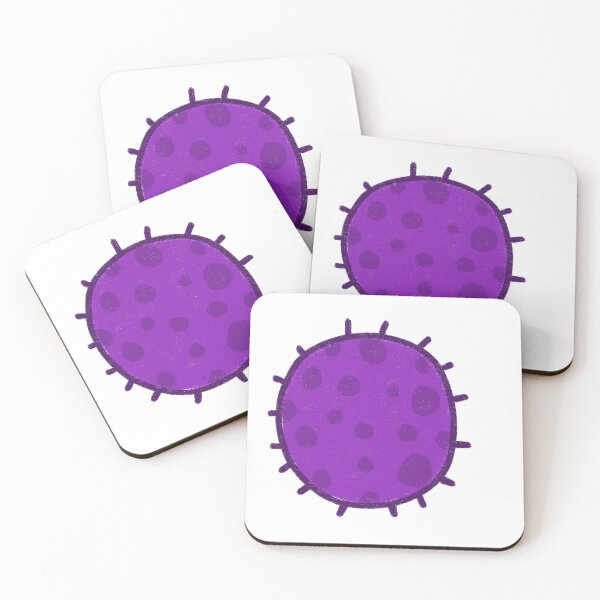Item preview, Cute Purple Virus Cell Illustration - Hand Drawn Germ Art designed and sold by somimalikkk.