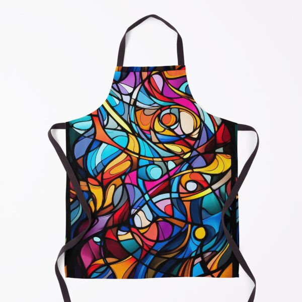 Item preview, Abstract Stained Glass Neurographic Rainbow Art designed and sold by pinkal.