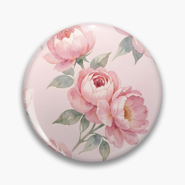 Item preview, Watercolor Pink Peonies – Elegant Pastel Floral Pattern designed and sold by ZanyPaintbrush.