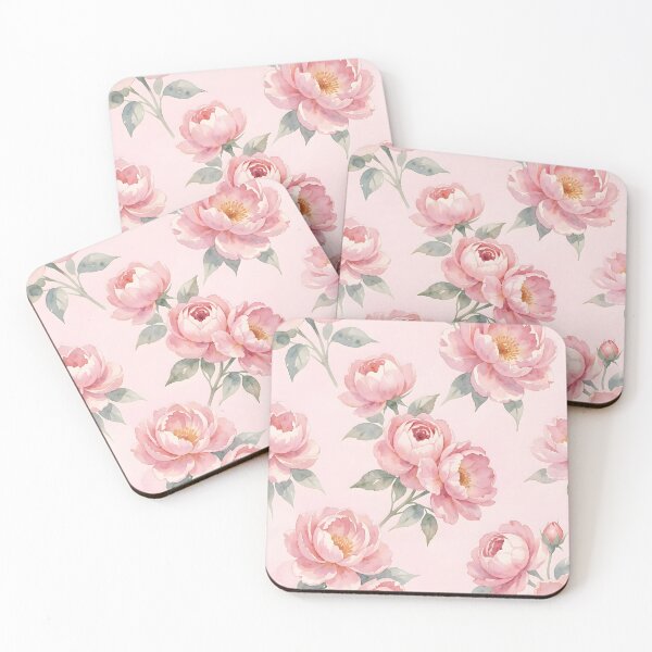 Item preview, Watercolor Pink Peonies – Elegant Pastel Floral Pattern designed and sold by ZanyPaintbrush.