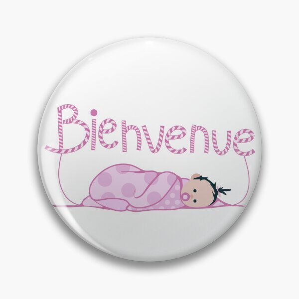Item preview, New Baby 'Bienvenue' (Welcome) in Pink designed and sold by AnimaliaStar.