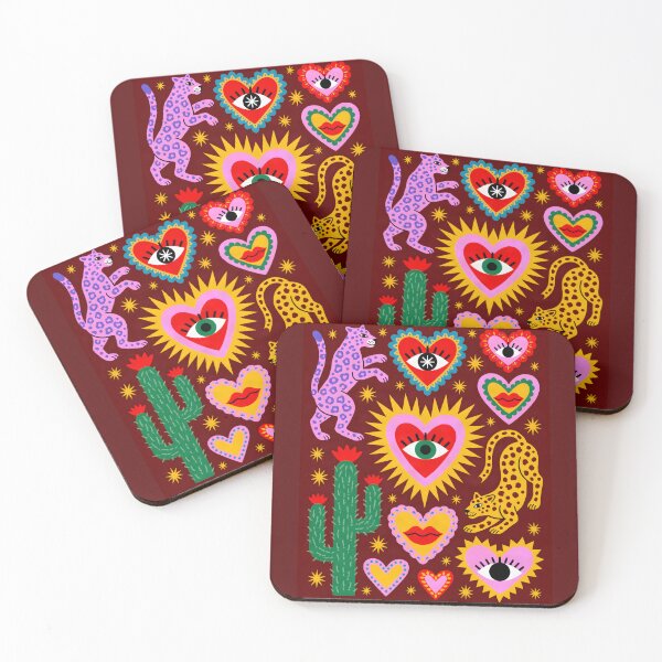 Item preview, Leopard Love – Colorful Pop Art Hearts & Eyes designed and sold by KiraChie.