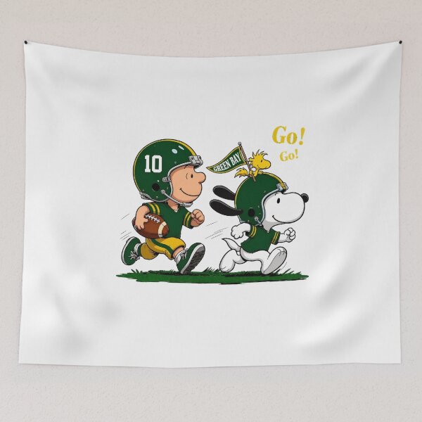 Item preview, Charlie Brown Snoopy Green Bay Football Play designed and sold by OceanZenieth.
