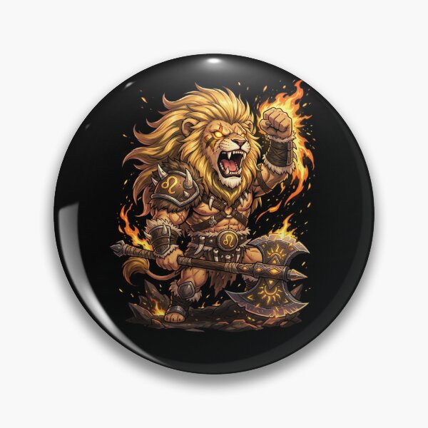 Item preview, Blazing Lion Warrior in Flames designed and sold by EchoVisions.