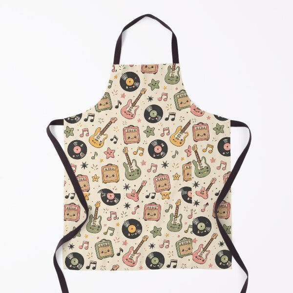 Item preview, Cute Rock and Roll Doodle Seamless Pattern Design designed and sold by Fanverse Merchandise.