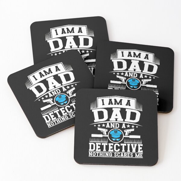 Item preview, Dad Detective Nothing Scares Me Police Badge Pistols designed and sold by dargarhhodo.