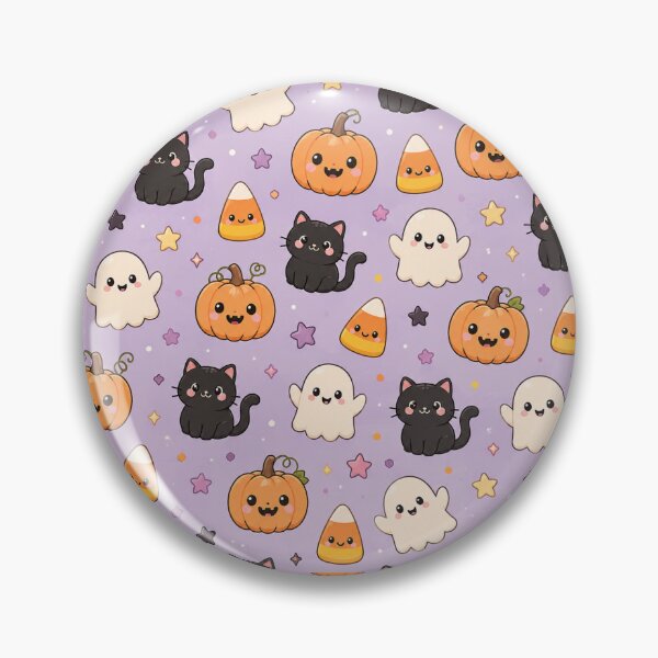 Item preview, Cute Halloween Pumpkin Ghost Seamless Pattern Design designed and sold by Fanverse Merchandise.