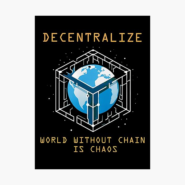 Item preview, Decentralize World Without Chain Is Chaos Globe designed and sold by ClayMontgomery.