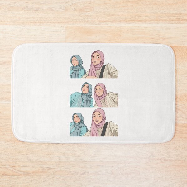 Item preview, Hijab Portrait best friend ootd selfie muslim art illustration vector art  designed and sold by sabartgunpla.