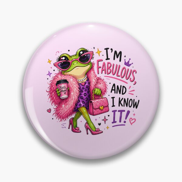 Item preview, I'm Fabulous And I Know It Frog - Cute Sassy Boss Mood Art designed and sold by FrescoDesign.