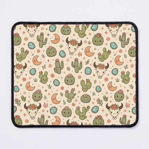 Item preview, Cute Desert Skull Cactus Seamless Pattern Design designed and sold by Fanverse Merchandise.